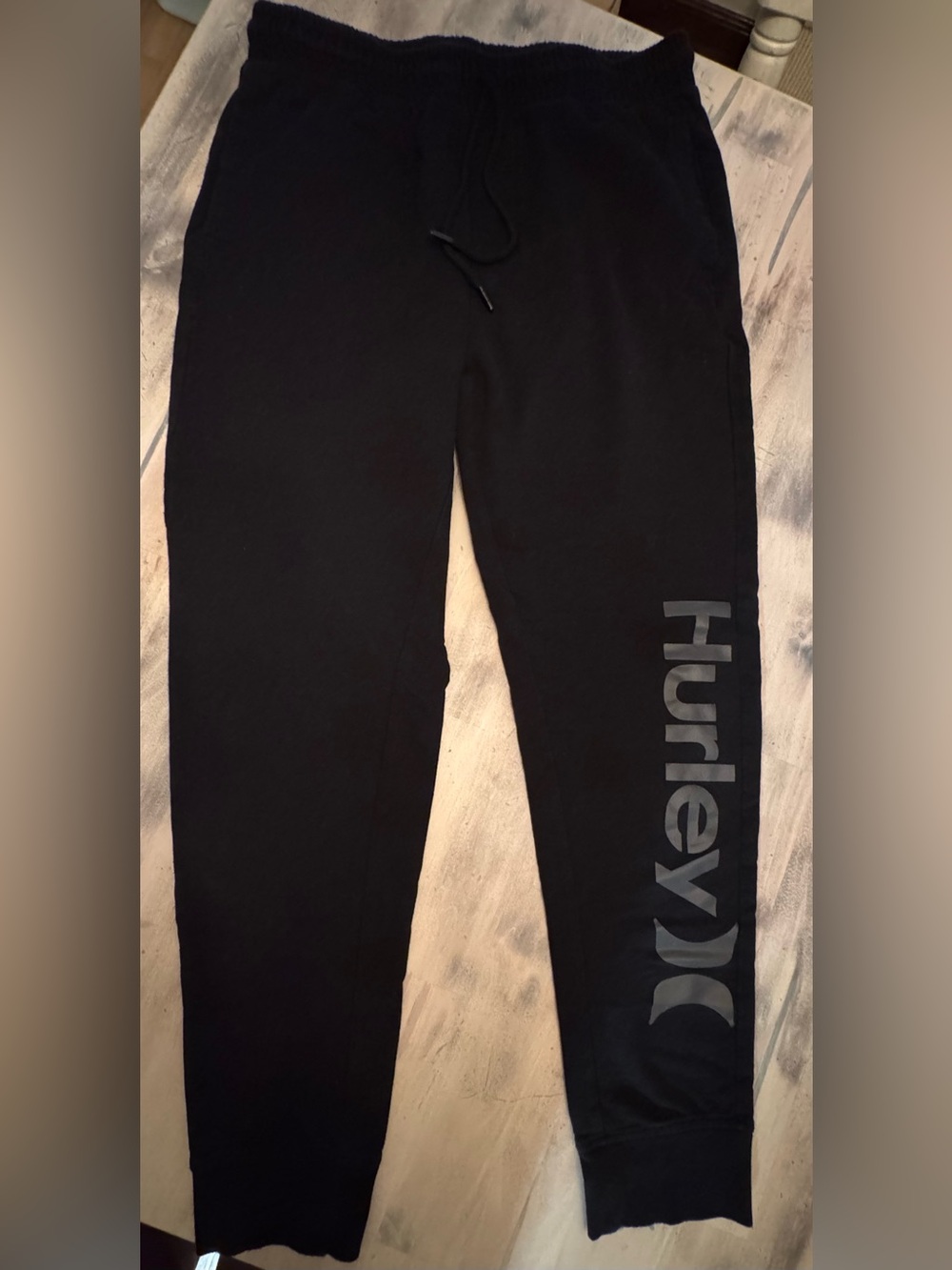Hurley Men's Black Logo jogger Sweatpants medium